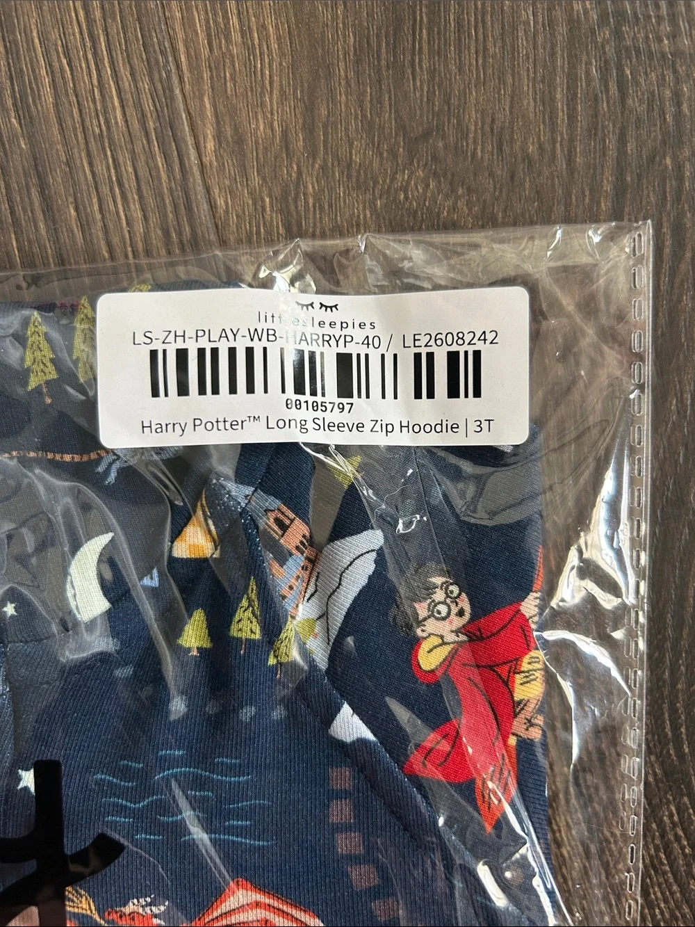 Little Sleepies Navy Harry Potter Zip Hoodie 3T